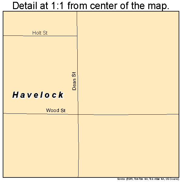 Havelock, Iowa road map detail