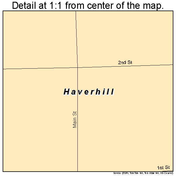 Haverhill, Iowa road map detail