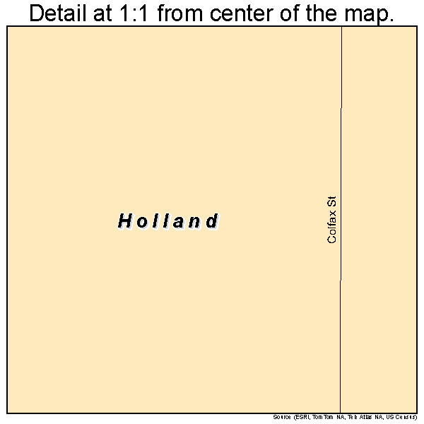 Holland, Iowa road map detail