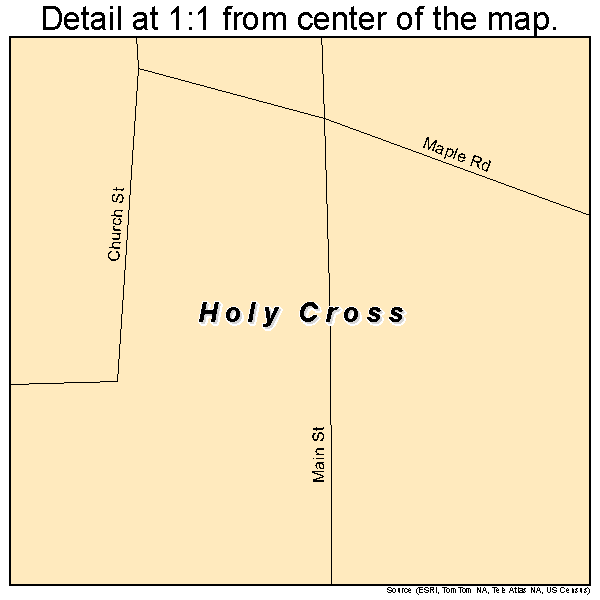 Holy Cross, Iowa road map detail