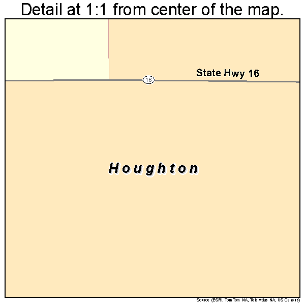 Houghton, Iowa road map detail