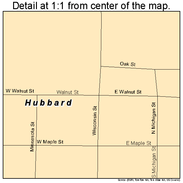 Hubbard, Iowa road map detail