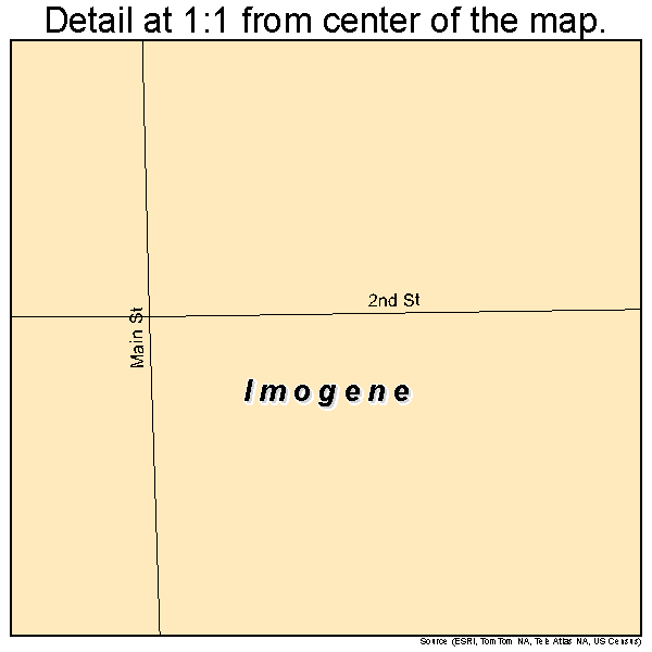 Imogene, Iowa road map detail