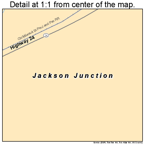 Jackson Junction, Iowa road map detail