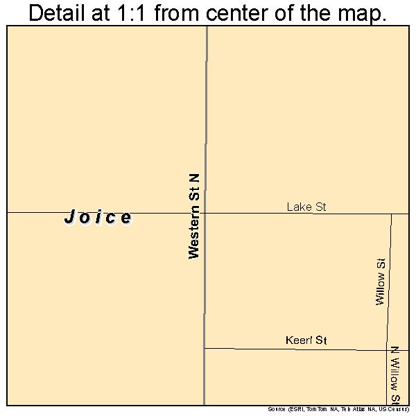 Joice, Iowa road map detail