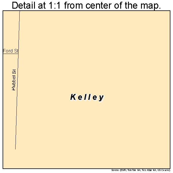 Kelley, Iowa road map detail