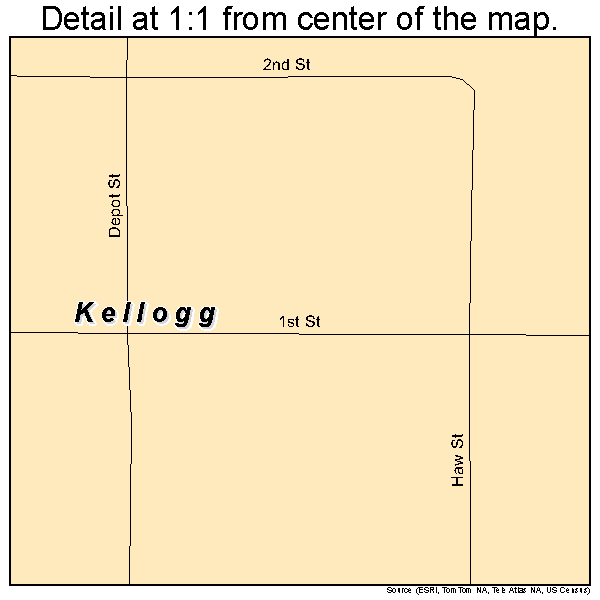 Kellogg, Iowa road map detail