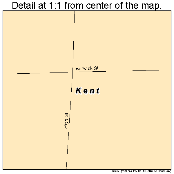 Kent, Iowa road map detail