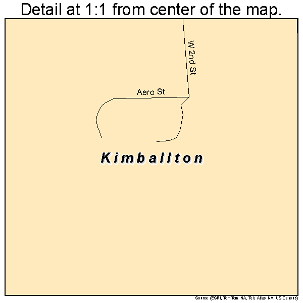 Kimballton, Iowa road map detail