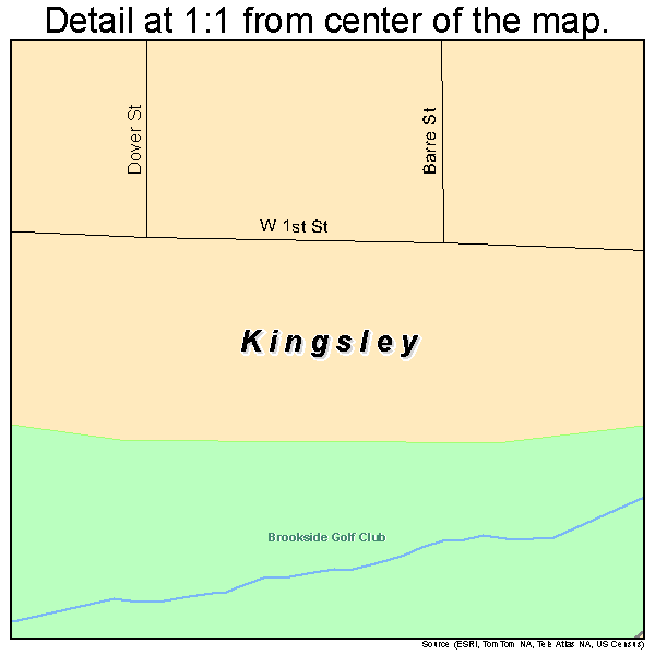 Kingsley, Iowa road map detail