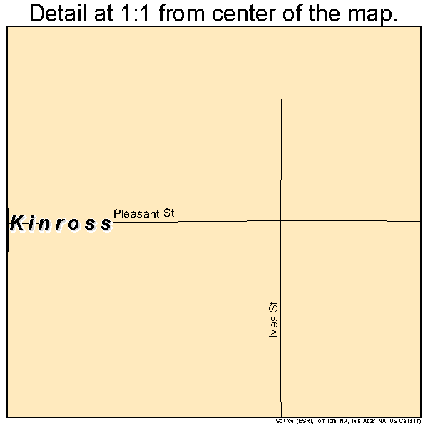Kinross, Iowa road map detail
