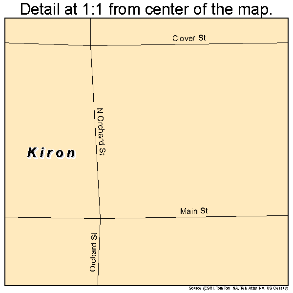 Kiron, Iowa road map detail
