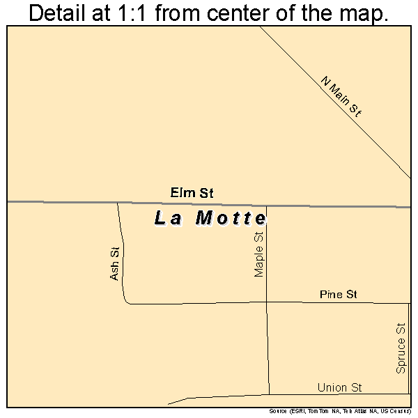 La Motte, Iowa road map detail