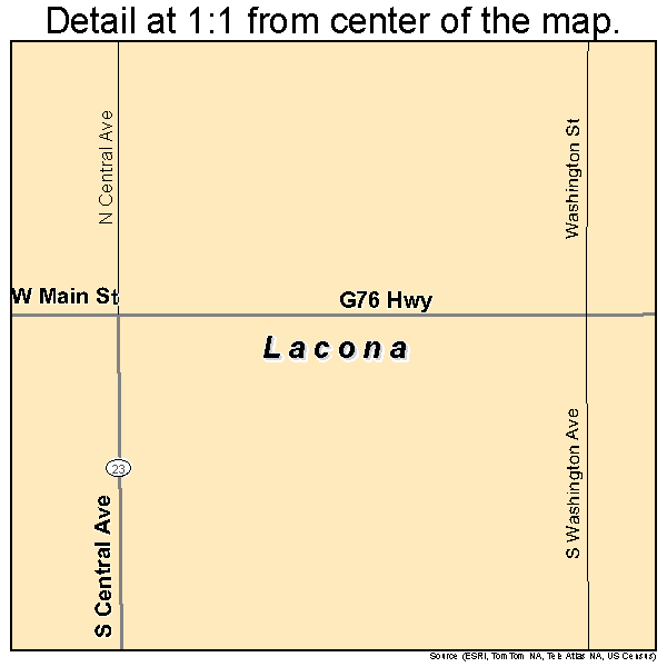 Lacona, Iowa road map detail