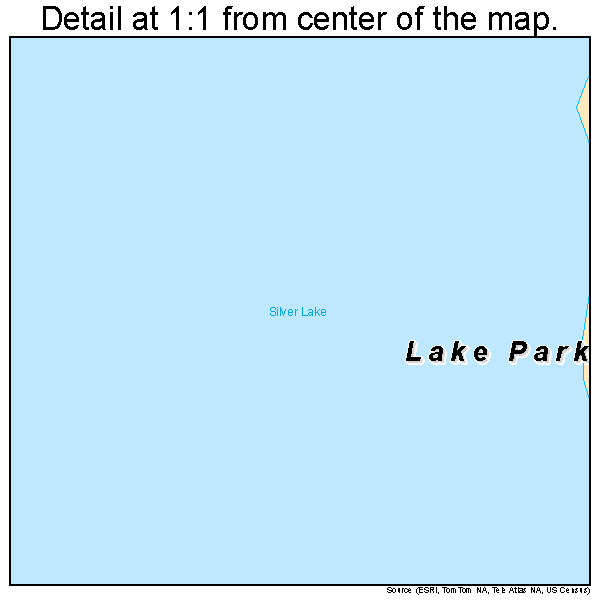 Lake Park, Iowa road map detail