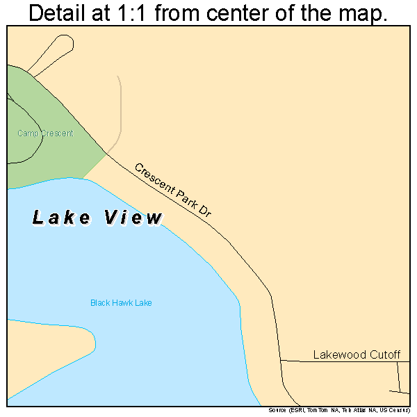 Lake View, Iowa road map detail