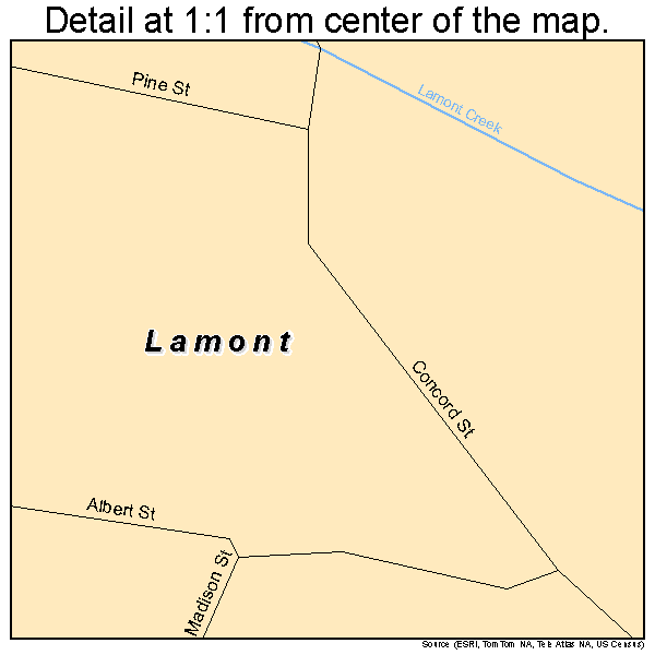 Lamont, Iowa road map detail