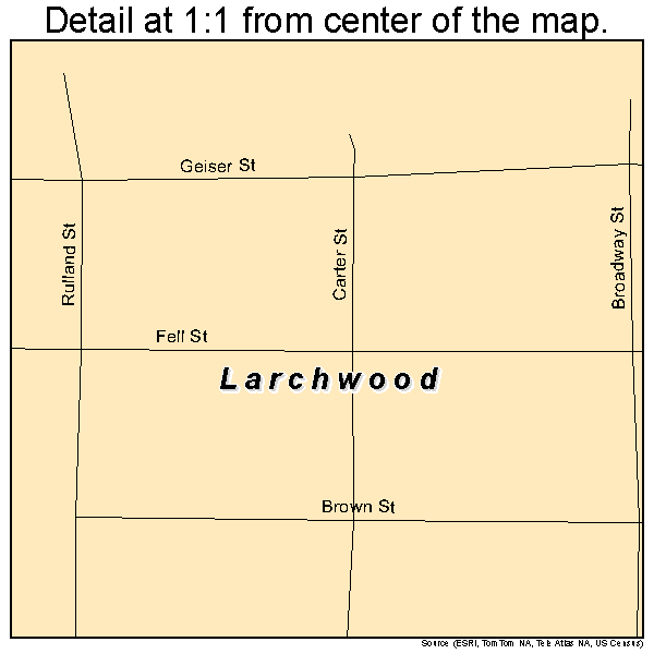 Larchwood, Iowa road map detail