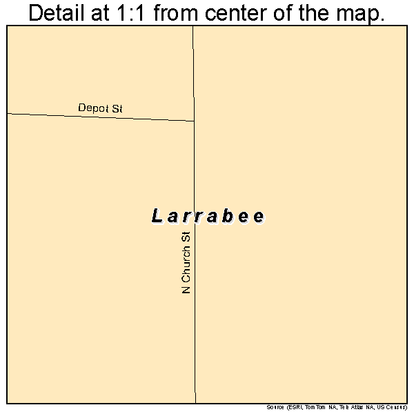 Larrabee, Iowa road map detail