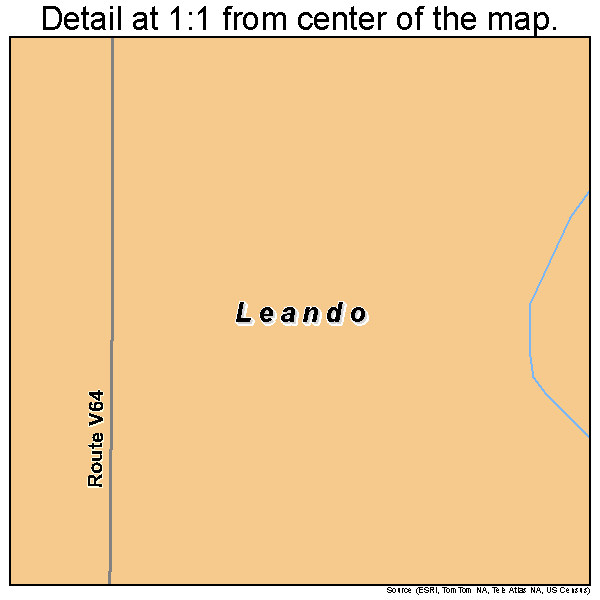 Leando, Iowa road map detail