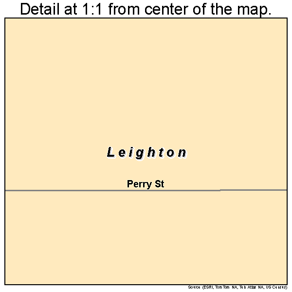 Leighton, Iowa road map detail