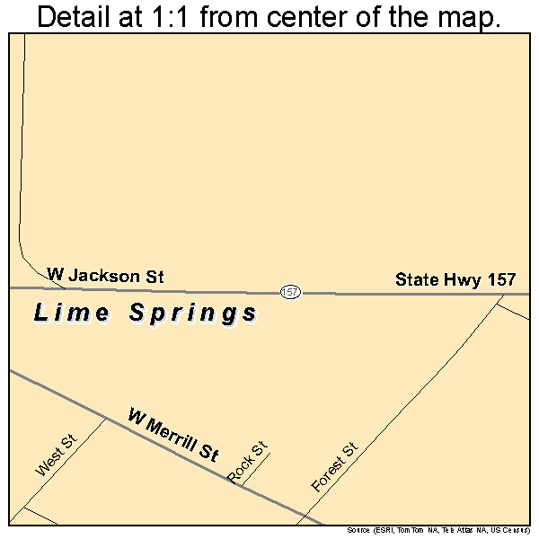 Lime Springs, Iowa road map detail