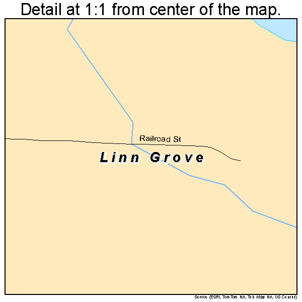 Linn Grove, Iowa road map detail