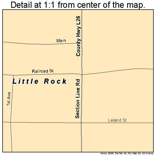 Little Rock, Iowa road map detail