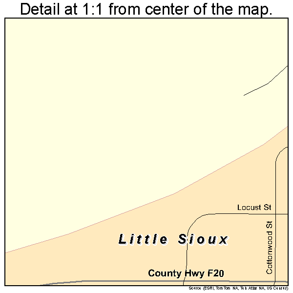 Little Sioux, Iowa road map detail
