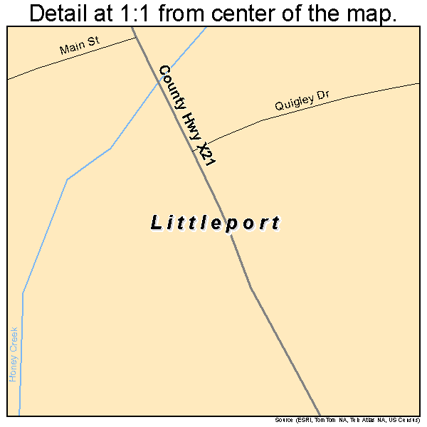 Littleport, Iowa road map detail