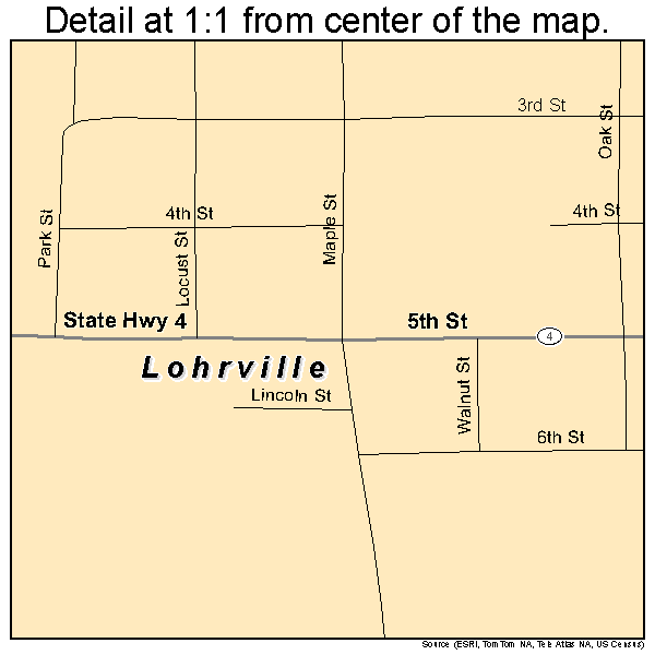 Lohrville, Iowa road map detail