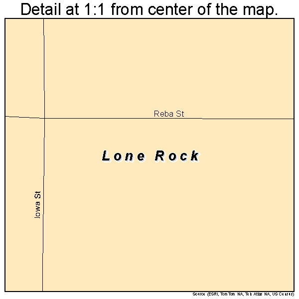 Lone Rock, Iowa road map detail
