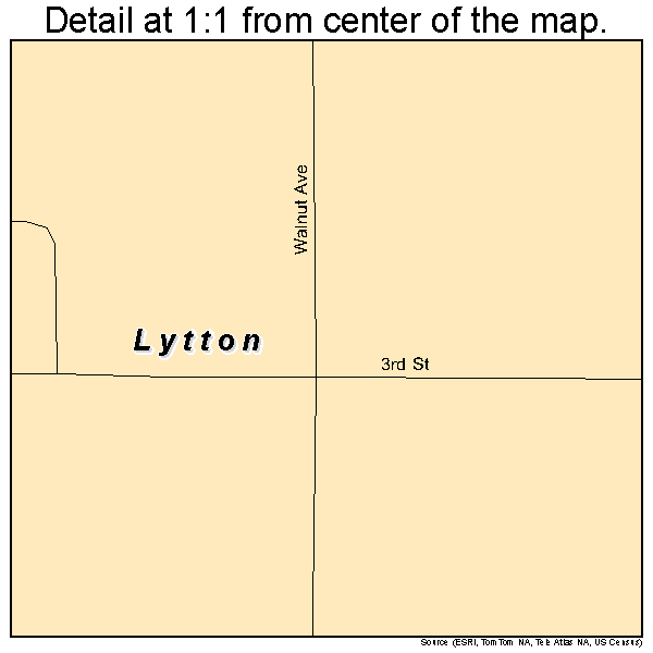 Lytton, Iowa road map detail