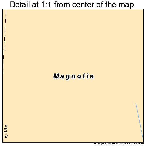 Magnolia, Iowa road map detail