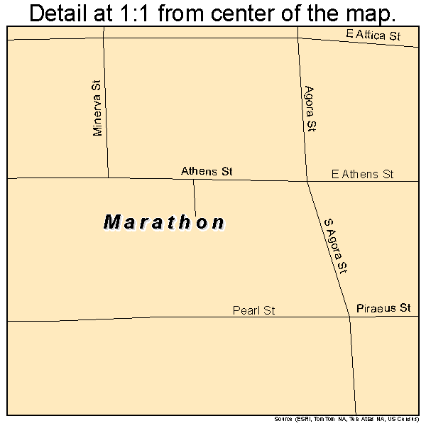 Marathon, Iowa road map detail
