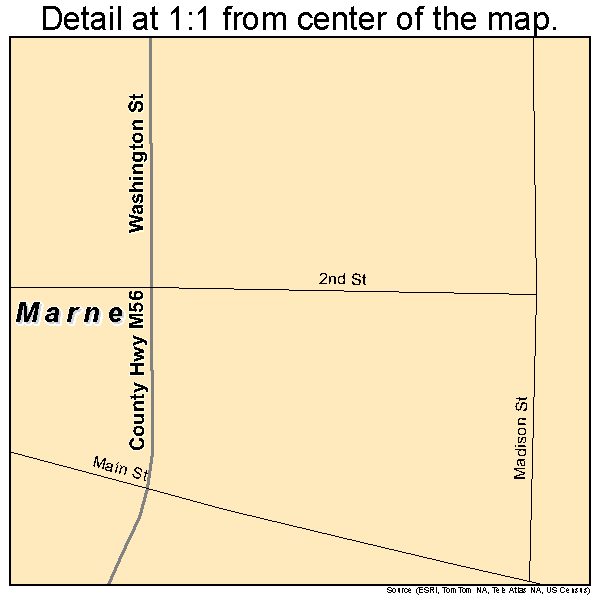 Marne, Iowa road map detail