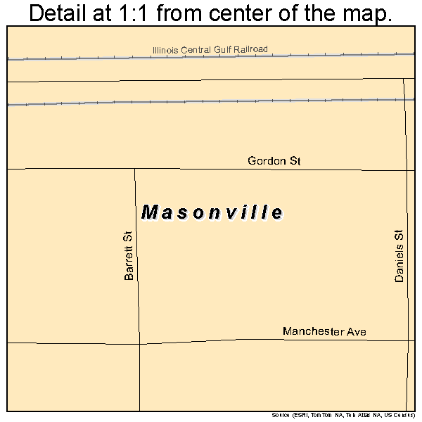 Masonville, Iowa road map detail