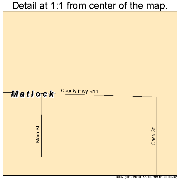 Matlock, Iowa road map detail