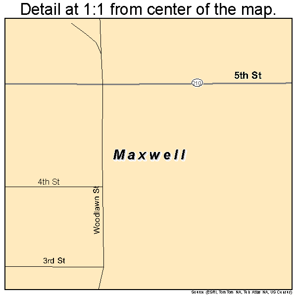 Maxwell, Iowa road map detail