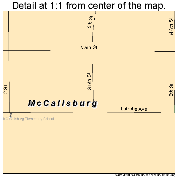 McCallsburg, Iowa road map detail