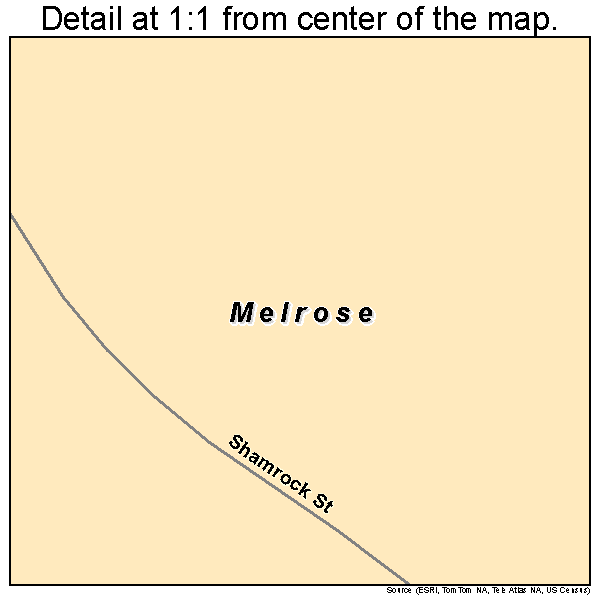 Melrose, Iowa road map detail