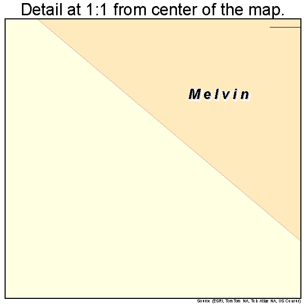 Melvin, Iowa road map detail