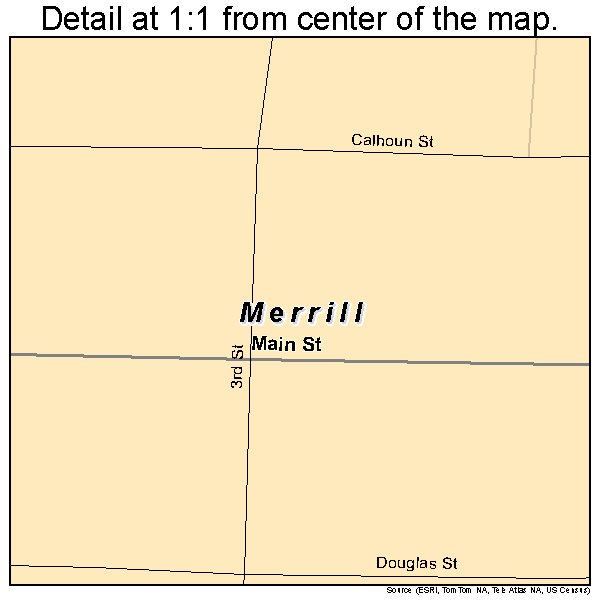 Merrill, Iowa road map detail
