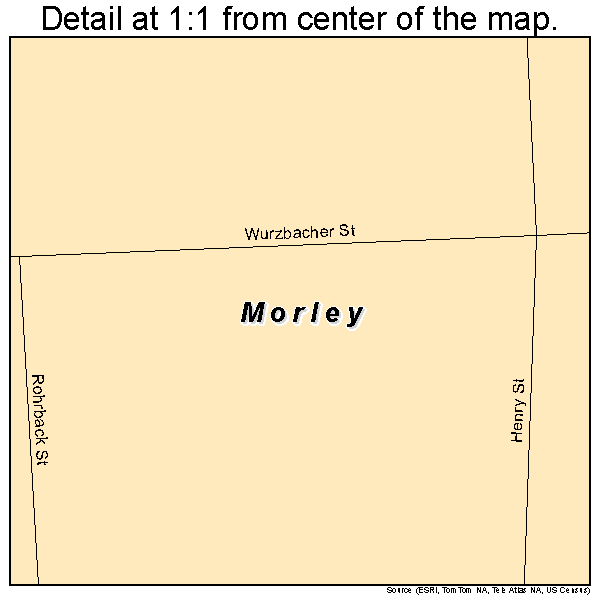 Morley, Iowa road map detail
