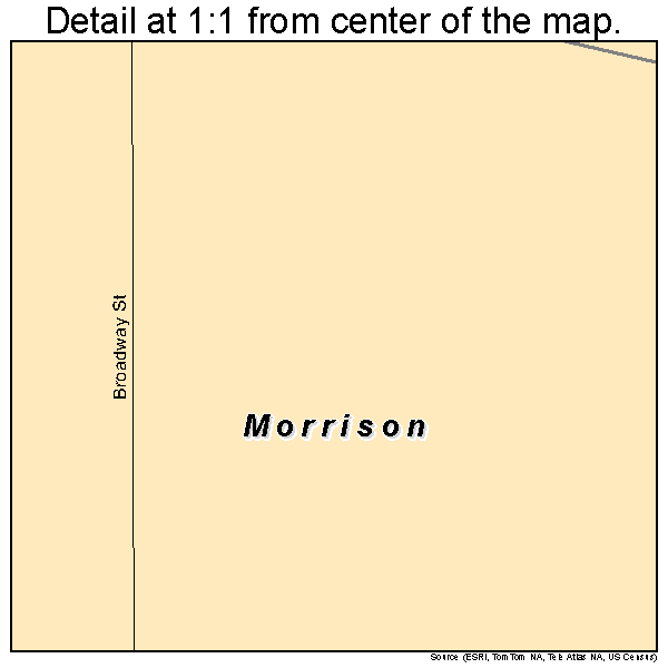 Morrison, Iowa road map detail