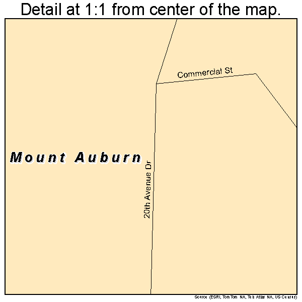 Mount Auburn, Iowa road map detail