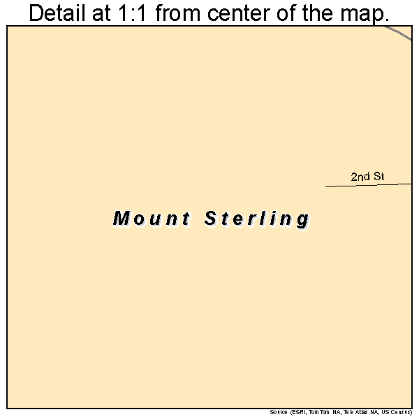 Mount Sterling, Iowa road map detail