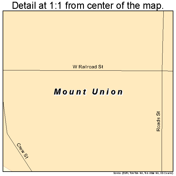 Mount Union, Iowa road map detail
