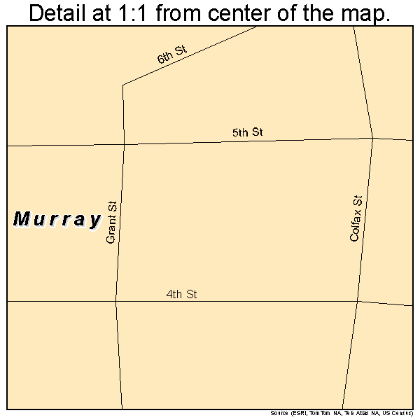 Murray, Iowa road map detail