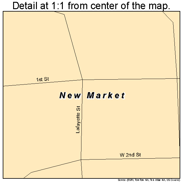 New Market, Iowa road map detail